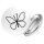 Button Schmetterling Silhouette