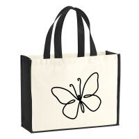 Jutetasche Schmetterling Silhouette 21 Liter Black