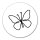 Aufkleber Schmetterling Silhouette 10cm Sticker