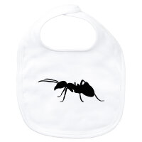 Baby Lätzchen Ameise Silhouette Klettverschluss