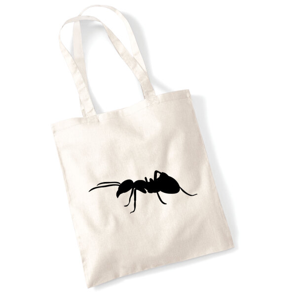 Jutebeutel Ameise Silhouette 10 Liter