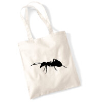 Jutebeutel Ameise Silhouette 10 Liter
