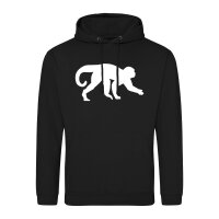 Unisex Hoodie Affe Silhouette Größe S-3XL