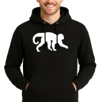 Unisex Hoodie Affe Silhouette Größe S-3XL