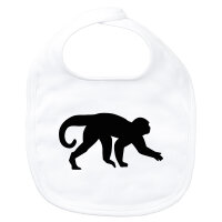 Baby Lätzchen Affe Silhouette Klettverschluss