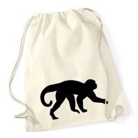 Turnbeutel Affe Silhouette 12 Liter