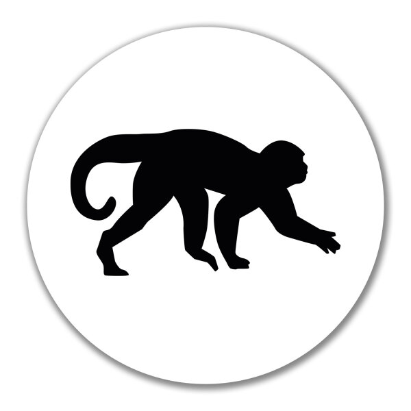 Aufkleber Affe Silhouette 10cm Sticker