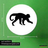 Aufkleber Affe Silhouette 10cm Sticker