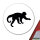 Aufkleber Affe Silhouette 10cm Sticker