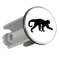 Waschbeckenstöpsel Affe Silhouette 4cm Abflussstopfen