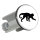Waschbeckenstöpsel Affe Silhouette 4cm Abflussstopfen