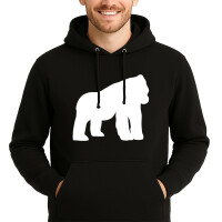Unisex Hoodie Gorilla Silhouette Größe S-3XL
