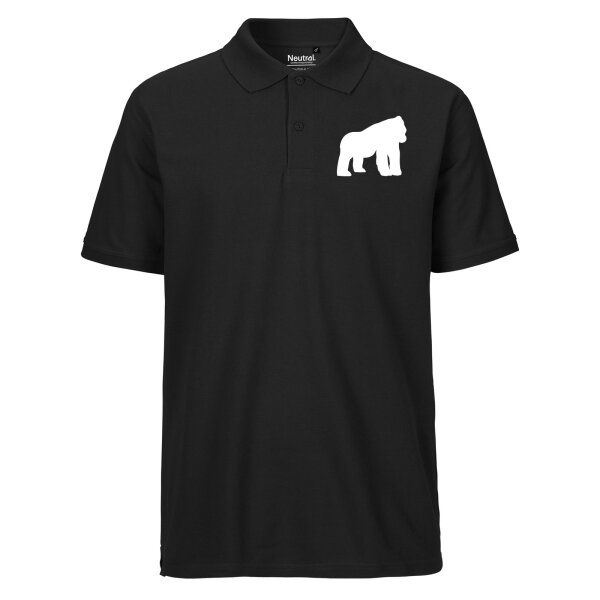 Herren Polo Shirt Gorilla Silhouette Größe S-3XL