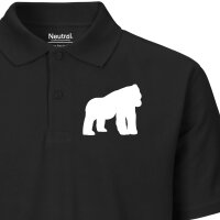 Herren Polo Shirt Gorilla Silhouette Größe S-3XL