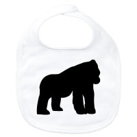 Baby Lätzchen Gorilla Silhouette