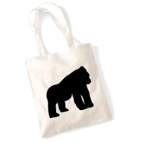 Jutebeutel Gorilla Silhouette 10 Liter