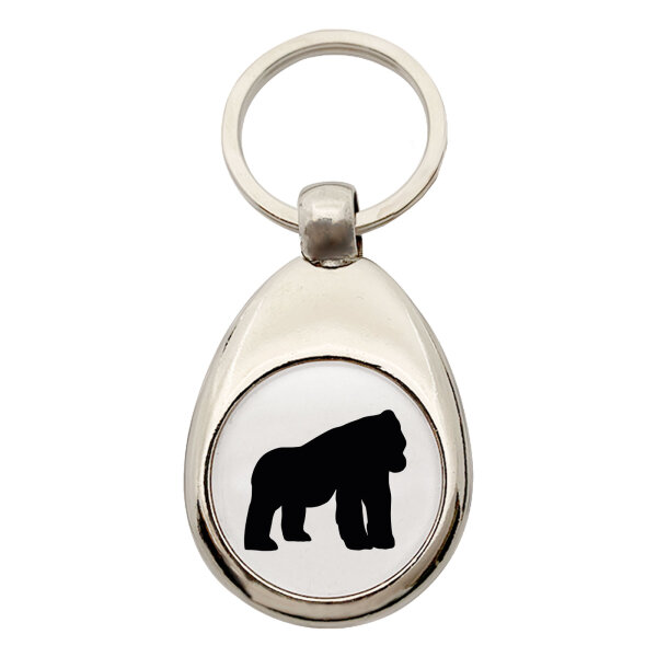 Schlüsselanhänger Gorilla Silhouette