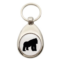 Schlüsselanhänger Gorilla Silhouette