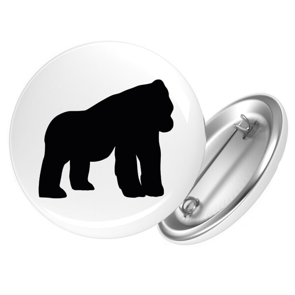 Button Gorilla Silhouette