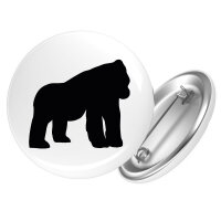 Button Gorilla Silhouette