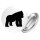 Button Gorilla Silhouette