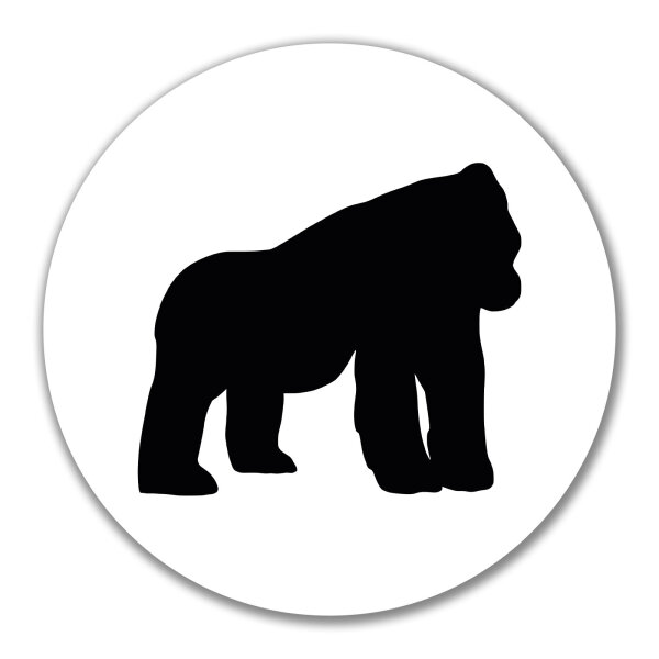 Aufkleber Gorilla Silhouette 10cm Sticker