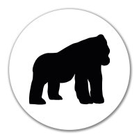Aufkleber Gorilla Silhouette 10cm Sticker