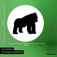 Aufkleber Gorilla Silhouette 10cm Sticker