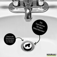 Waschbeckenstöpsel Gorilla Silhouette 4cm...