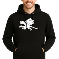 Unisex Hoodie Drache Silhouette Größe S-3XL
