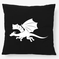 Kissen Drache Silhouette 40x40cm