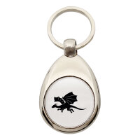 Schlüsselanhänger Drache Silhouette