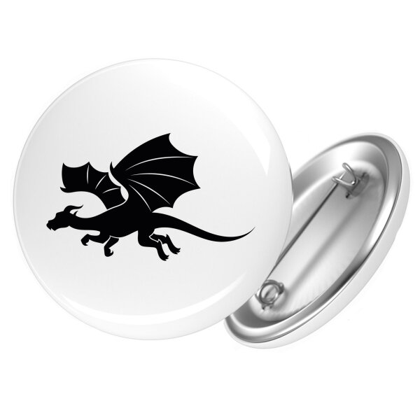 Button Drache Silhouette