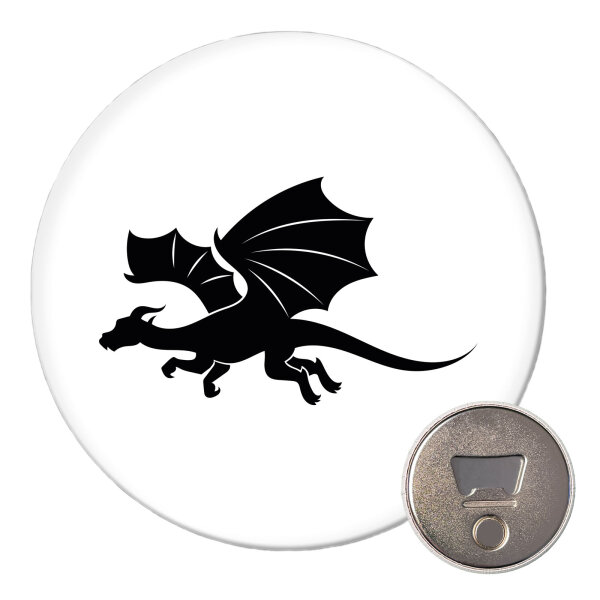Magnet Drache Silhouette 59mm Kühlschrankmagnet Flaschenöffner