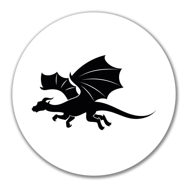 Aufkleber Drache Silhouette 10cm Sticker