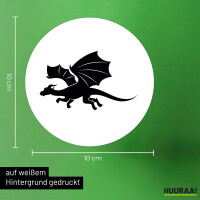 Aufkleber Drache Silhouette 10cm Sticker