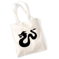 Jutebeutel Dragon Silhouette 10 Liter