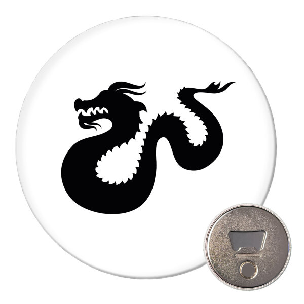 Magnet Dragon Silhouette 59mm Kühlschrankmagnet Flaschenöffner