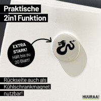 Magnet Dragon Silhouette 59mm Kühlschrankmagnet Flaschenöffner