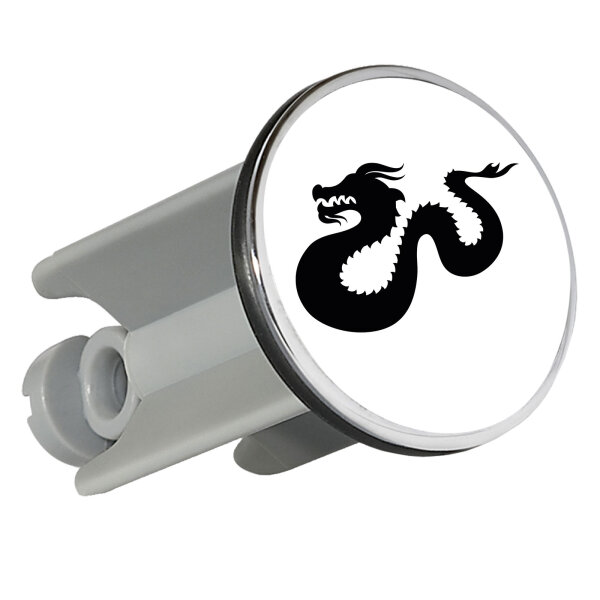 Waschbeckenstöpsel Dragon Silhouette 4cm Abflussstopfen