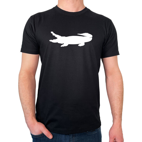 Herren T-Shirt Krokodile Silhouette Größe S-3XL
