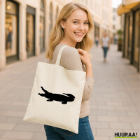 Jutebeutel Krokodile Silhouette 10 Liter