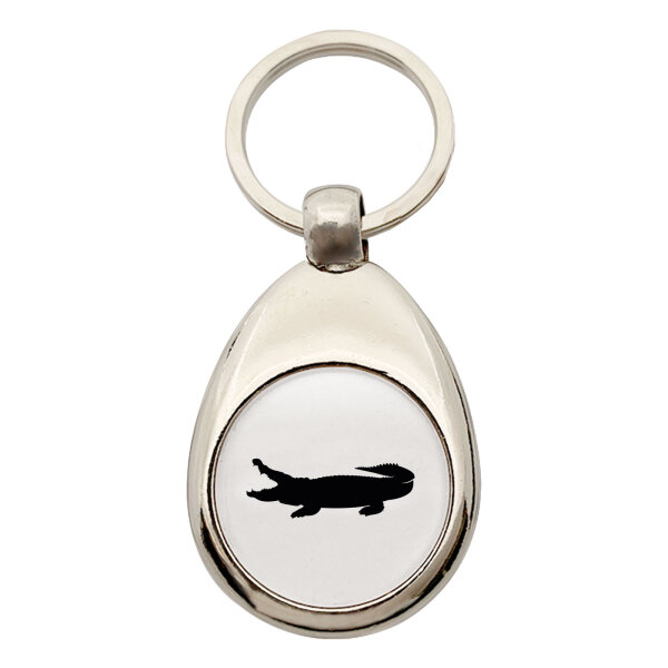 Schlüsselanhänger Krokodile Silhouette