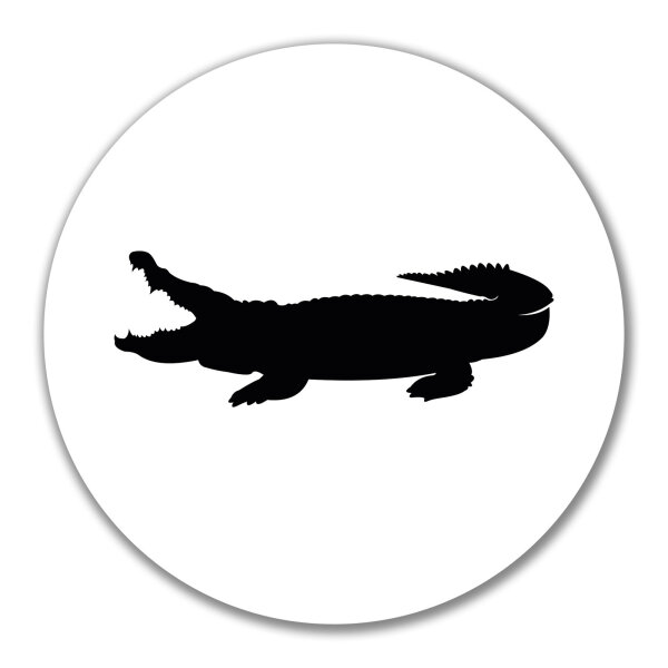 Aufkleber Krokodile Silhouette 10cm Sticker
