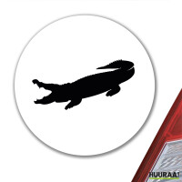 Aufkleber Krokodile Silhouette 10cm Sticker