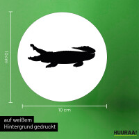 Aufkleber Krokodile Silhouette 10cm Sticker