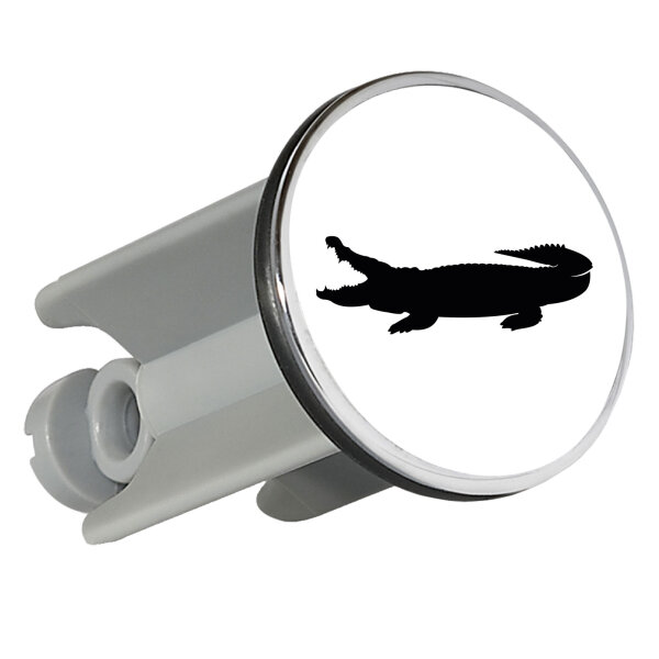 Waschbeckenstöpsel Krokodile Silhouette 4cm Abflussstopfen