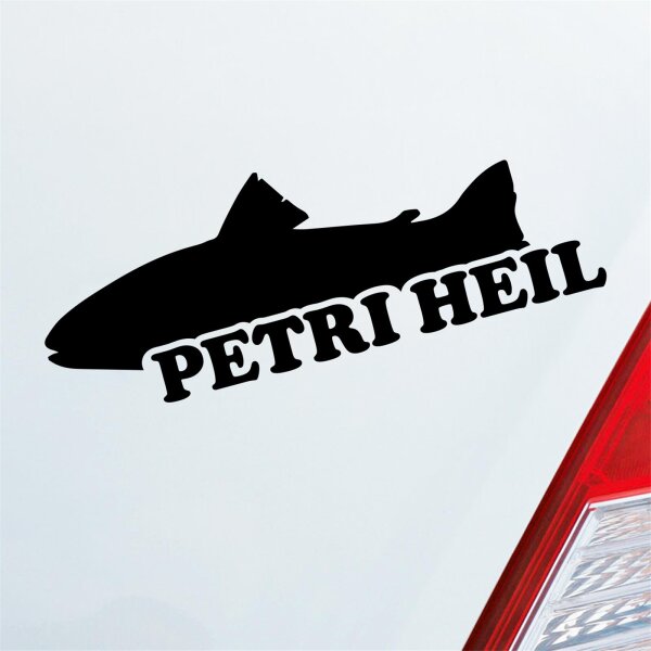 Autoaufkleber Petri heil Angler ca. 20x7cm