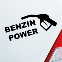 Autoaufkleber Benzin Power Hoher Verbrauch Tanken ca. 19x7cm