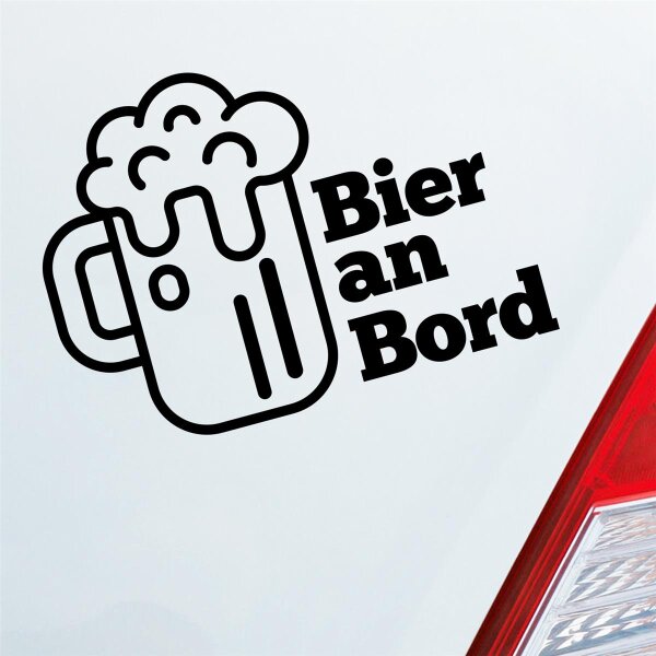 Autoaufkleber Bier an Bord ca. 13x10cm